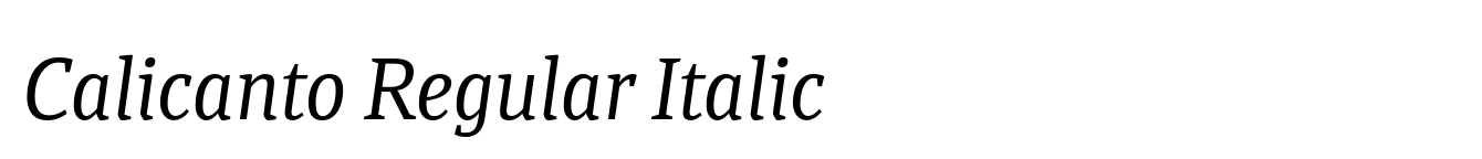 Calicanto Regular Italic